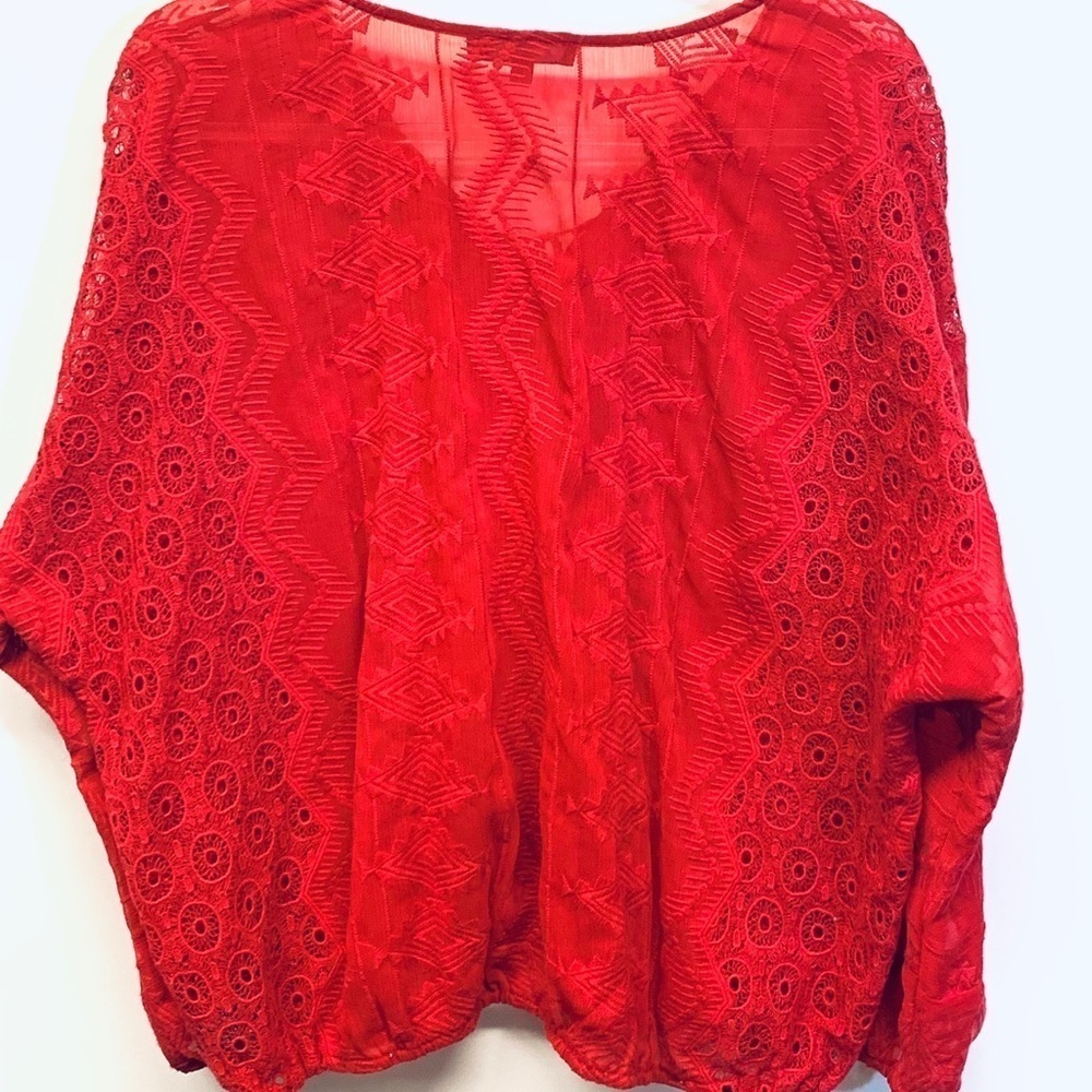 Sanctuary Cheyenne Lace Inset Embroidered Blouse - Picture 5 of 7